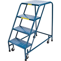 Kleton Rolling Step Stands, 4 Steps, 18" Step Width, 37" Platform Height, Steel-Frame Material: Steel