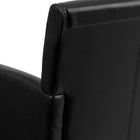 Flash Furniture Black Leather Executive Side Reception Chair with Mahogany Legs-High Leg Style