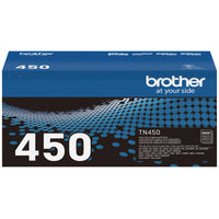 Brother TN450 High-Yield Black Toner Cartridge-Black toner produces sharp, professional documents