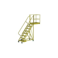 Tri-Arc Unsupported 80" Cantilever Rolling Ladder, Perforated, 109" x 30" (UCU500840246)-Frame Material: Steel
