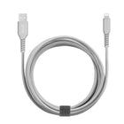 General Supply Goods + Co MFI 10ft Braided Lightning Charging Cable - Silver Grey-Braided for extra durability