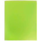 JAM Paper Plastic Heavy Duty Two Pocket Folders, Lime Green, 12 Pack (383Hlig)-5