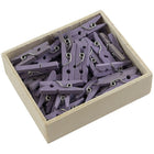 JAM Paper Wood Clothing Pin Clips, Small, 7/8, Lavender Purple, 2 Packs of 50, 100 Total (2230719107a)-.875in