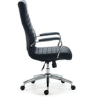 Staples Bentura Bonded Leather Manager's Chair - Black-Fixed arms