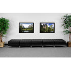 Flash Furniture HERCULES Imagination Series Black LeatherSoft Five Seat Bench-Add on pieces as your business grows