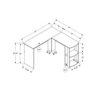 Monarch Specialties 7721 Computer Desk - Dark Walnut L-Shaped Corner/2 Shelves-Assembly required: Illustrated instructions and all hardware are provided for convenience (additional tools may be needed).