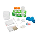 Educational Insights GeoSafari Jr. My First Science Kit - Multicolor-INCLUDES: Test tube with stopper, two beakers with stoppers, graduated cylinder, pipette, funnel, magnifying glass, dye tablets, fizzing tablets, balloons, Epsom salt, baking soda, yeast, and guide with step-by-step instructions for 15 different scientific experiments