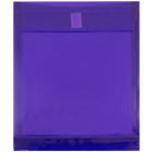 JAM Paper Plastic Envelopes with VELCRO Brand Closure - 1" Expansion - Letter - 9 3/4" x 11 3/4" - Purple - 12 Pack (118V1PU)-Purple Letter Size Open End Expanding Plastic Envelopes with Velcro Closure