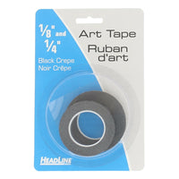 Headline Sign 1/8" and 1/4" Art Tape Multipack - Black-For creating borders and charts on presentations and art boards.