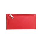 Ashlin REDGROVE RFID Blocking Ladies Slim Clutch Wallet, Red-Interior right hand side section features 5 credit card pockets and 1 ID pocket. Interior left hand side section features 6 credit card pockets