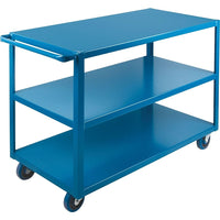 Kleton Heavy-Duty Shelf Carts, 3 Tiers, 24" W x 36" H x 48" D, 1200 Lbs. Capacity-Capacity: 1200 lbs.