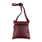 Champs Leather Ultimate Organizer Crossbody Bag with RFID - Burgundy-The back zip pocket offers easy access to your most used items