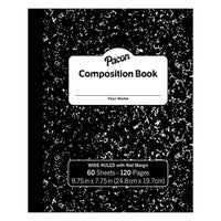 Pacon Composition Book, Black Marble Soft Cover, 12 Pack (PACMMK37130)-Number of Sheets: 60