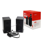 Havit HV-SK518 USB Powered 2.0 Wood Speaker, Black-Dimensions: 6" x 3" ; 5" x 3"
