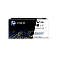 HP 655A (CF450A) Black Original LaserJet Toner Cartridge-Standard toner cartridge, up to 12500 pages