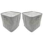 Cathay Importers Polyester Square Storage Basket, 12.5"W x 12.5"D x 12.5"H, Grey, 2/Pack-12.5"H x 12.5"W x 12.5"D