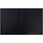 JAM Paper Plastic 2 Pocket School POP Folders, Black, 96 Pack-Size: 9-1/2" x 11"