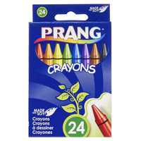 Prang Crayons - Standard Size - 24 Assorted Colours - 24 Pack-Crayons with unique formula that is safer, smoother and more colourful experience