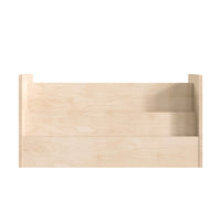 Flash Furniture Bright Beginnings Commercial Grade Modular Double Sided 2 Tier Wooden Classroom Book Display Shelf - Natural-2 Tier Double Sided Wooden Classroom Book Display Shelf Unit