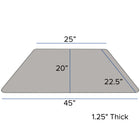 Flash Furniture Mobile 24''W x 48''L Trapezoid Activity Table with 1.25'' Grey Laminate Top, Adjustable Legs (XUA2448TRPGYHAC)-20"W x 45.25"D x 22.37" - 30.50"H