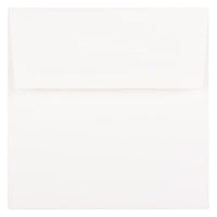 JAM Paper 5.5 x 5.5 Square Envelopes, White Glossy, 250 Pack (2792259H)-White semi gloss square envelope