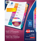 Avery Ready Index Numbered (1-8) Divider Tabs - Letter Size - 8 Tabs-8 tabs