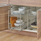 TRINITY 2-Tier Sliding Wire Drawer, Chrome (TBFC-2206)-Mounting hardware included