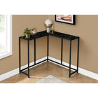 Monarch Specialties 2158 Accent Table - 36"L/Black Marble/Black Corner Console-Product dimensions: 32" H x 36" L x 36" W