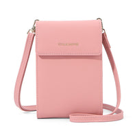 Champs RFID Blocking Smartphone Bag - Pink-Material: Faux Leather