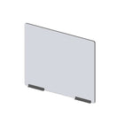 Mark Maker Modular Sneeze Guard Front - 35.5" W x 31.5" H panel 1/4" Clear Acrylic -2 8" aluminum bottom rails - no pass through-Attach modular panel sides to extend the length of your divider using Plastic Living Hinges (Flex Hinges).
