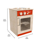 Flash Furniture Bright Beginnings Commercial Grade Wooden Children's Kitchen Stove with Integrated Storage-Knobs Turn for Interactive Play