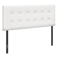 Monarch Specialties 6002F Full Size Headboard - White Leather-Look-Product dimensions: 47.5 inches H x 57 inches L x 3 inches D