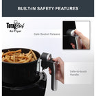 Total Chef 7-in-1 Electric Air Fryer - 3.6 L / 3.8 qt-BPA-free non-stick pan and stainless steel basket are dishwasher safe for easy cleanup