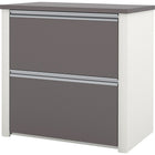 Bestar Connexion Collection Lateral File, Sandstone & Slate-1" commercial-grade work surface resists scratches, stains and burns