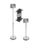 Azar Displays 5.5" x 7" Acrylic Sign Holder with Stand, Clear (300830)-Pedestal sign holder with acrylic frames are a perfect way to display any sign or graphic