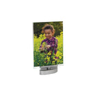 Deflecto Swivel Sign Holder, 5" x 7"-Clear panes feature green tinted edges, providing the look of real glass