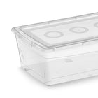 KIS Omni Storage Box - Clear - 6.5 qt.-Easy to clean and durable resin material. Simply wipe clean with a damp cloth.