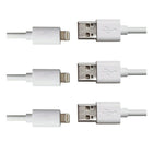 Exian Lightning USB Thick Cable, 1m, White, 3 Pack-This cable provides connection from Lightning USB to USB