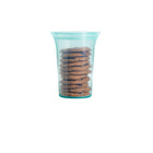 Zip Top Reusable Platinum Silicone Containers - Large Cup - Teal-Freezer Safe