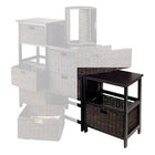 Winsome Omaha Storage Rack with 2 Foldable Baskets, Black-Basket dimensions: 7.5" H. x 14" W. x 10.63" D.