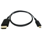 Electronic Master 6' Male to Micro Male HDMI Cable, 0.8" x 5.5" x 5.5", Black-Full HD 1080p and beyond
