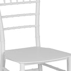Flash Furniture HERCULES Series White Resin Stacking Chiavari Chair - 2 Pack-One-Piece frame designed without use of screws