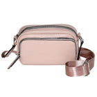 Nicci Crossbody with Front Flap - Blush-Inside zipper pocket and cell phone pocket