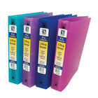 C-Line 3-Ring Poly Binder, 1-1/2 Inch Capacity, Assorted Tropic Tones Colors, 6 Pack-Assorted colours, 1.5" capacity