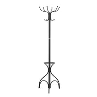 Monarch Specialties 2031 Coat Rack with Umbrella Holder - Black Metal-Coat Rack