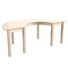 Flash Furniture Bright Beginnings Commercial Grade Wooden Half Circle Preschool Classroom Activity Table (MKME088015)-Supports up to 300 LBS. Static Weight Capacity