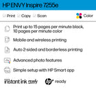 HP ENVY Inspire 7255e All-in-One Wireless Colour Inkjet Printer with Bonus 3 Months Instant Ink -Print Speed - Black up to 15 PPM and Colour Up to 10 PPM