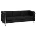 Flash Furniture HERCULES Regal Series Contemporary Black LeatherSoft Sofa with Encasing Frame-Contemporary Style