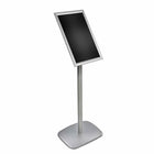 Azar Displays Angled Snap Frame Floor Display, 11" x 17" (300242-SLV)-Snap Frame