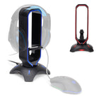 Enhance Gaming LED 3-in-1 Headset Stand with Mouse Bungee and 2 Port USB Hub-7 LED COLORS plus DYNAMIC LIGHTING MODE: Select from 7 brilliant colors including blue, red, green white, yellow, cyan, purple or set to the color changing mode with a touch sensitive button